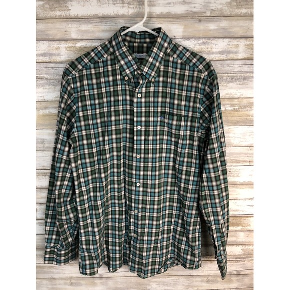 Southern Tide Other - Southern Tide Shirt Green Brown Plaid Tailored Fit Button Down Mens Medium M